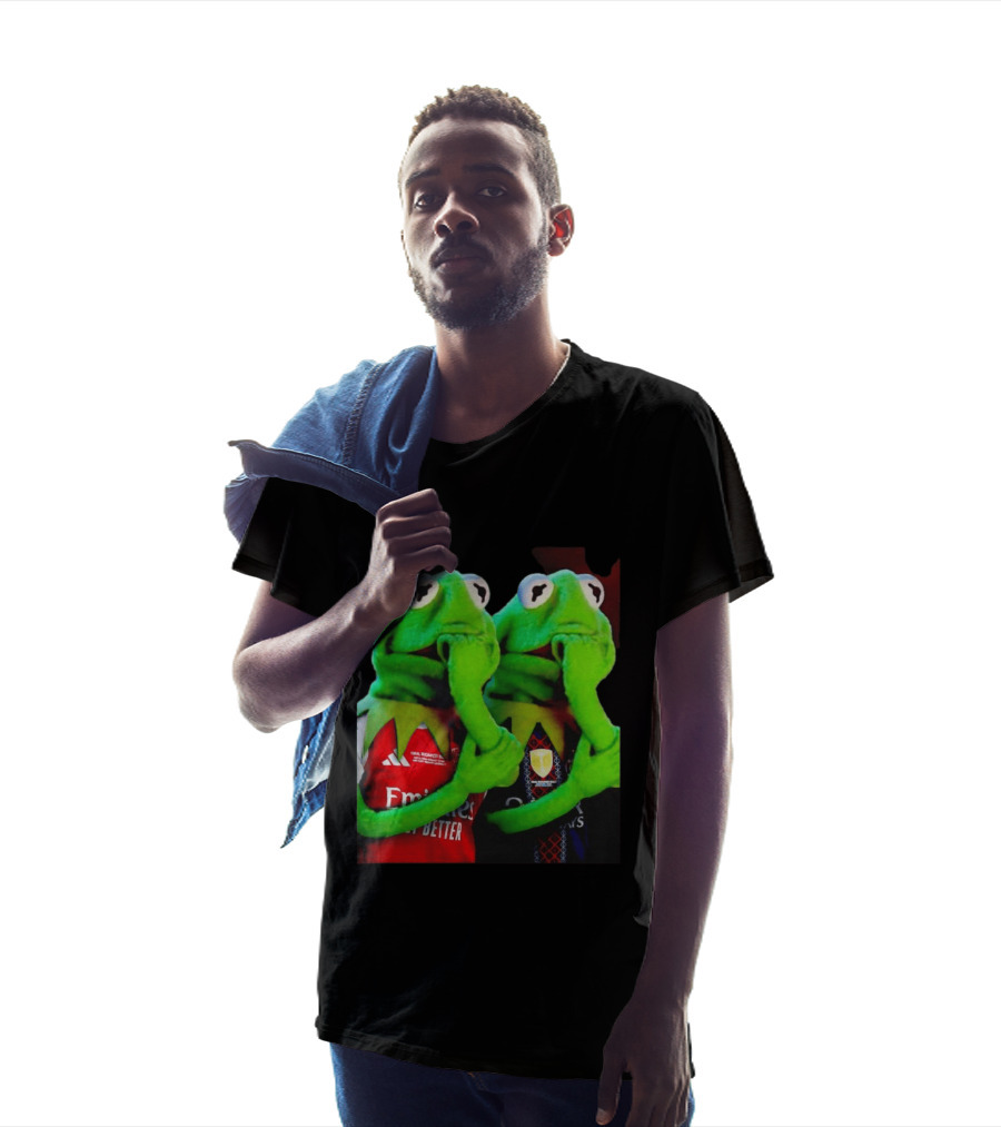 Kermit The Frog Thinking Arsenal Paris Saint Germain Final Budapest Emirates Groupama 2023 T-Shirt