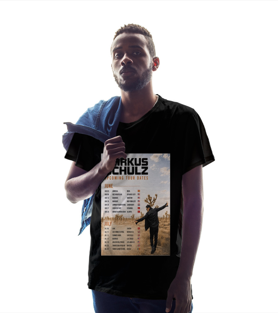 Markus Schulz Upcoming Tour Dates June July 2026 Ibiza Atlantic City Houston Las Vegas T-Shirt