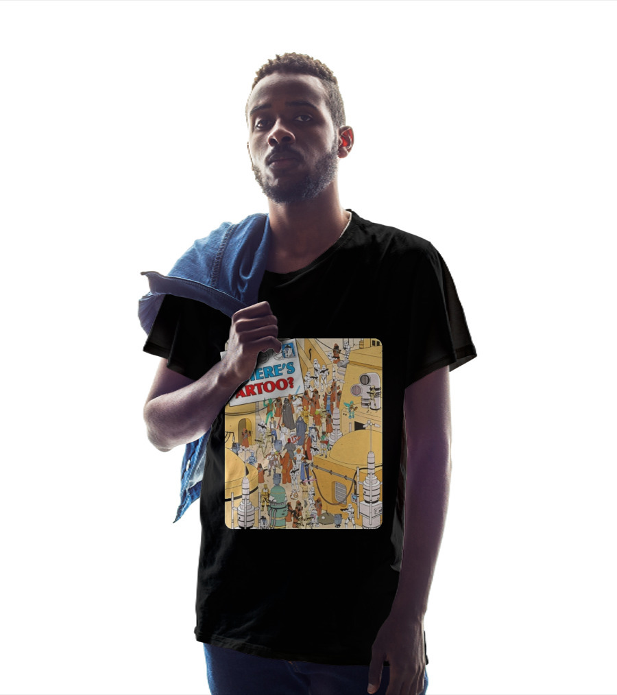 Where's Artoo Star Wars R2 D2 Tatooine Scene T-Shirt
