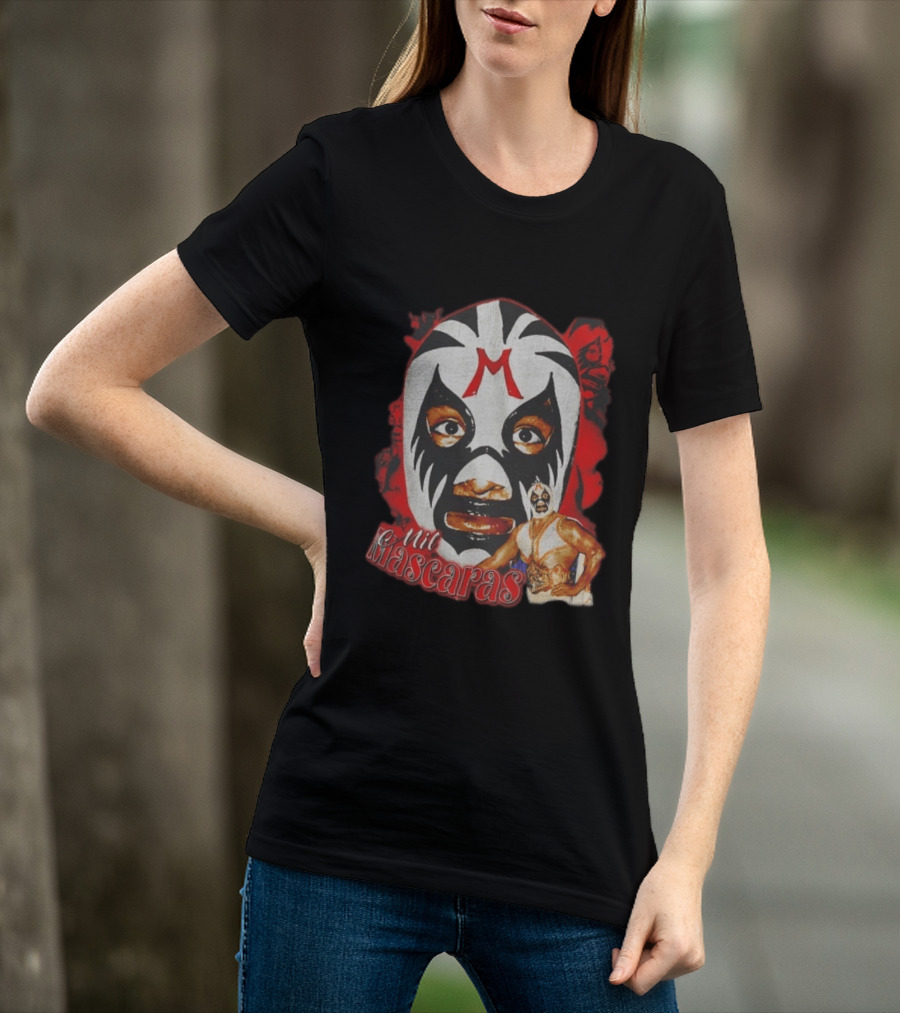 Mil Mascaras Lucha Libre Mask Iconic Mexican Wrestling Legend T-Shirt