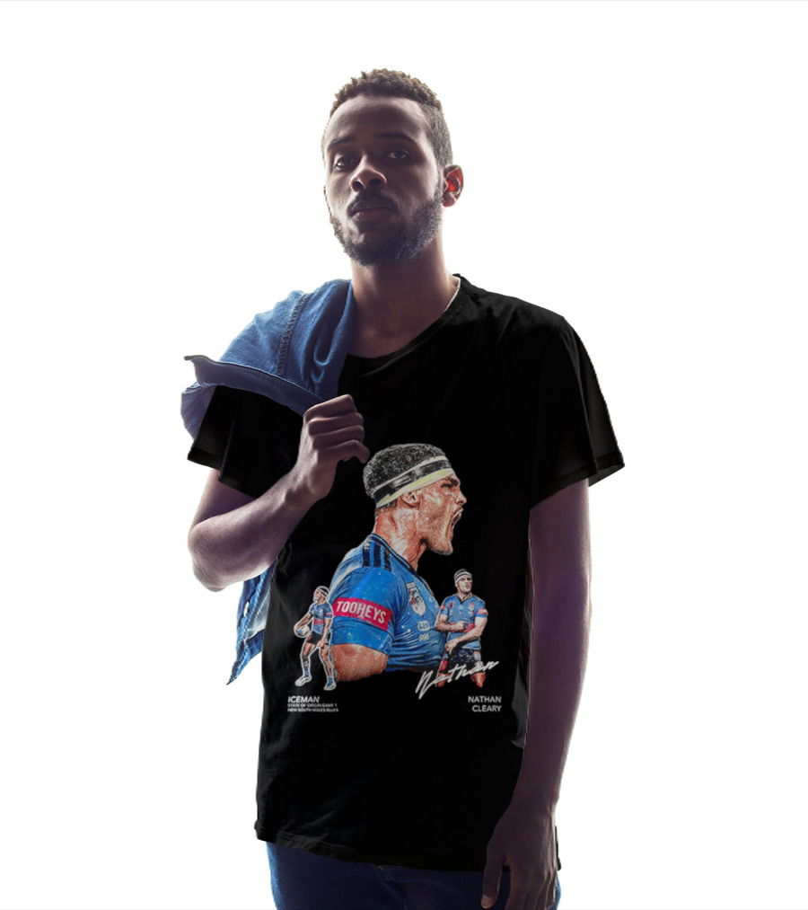 Tooheys Nathan Cleary NSW Blues Rugby Player Collage T-Shirt