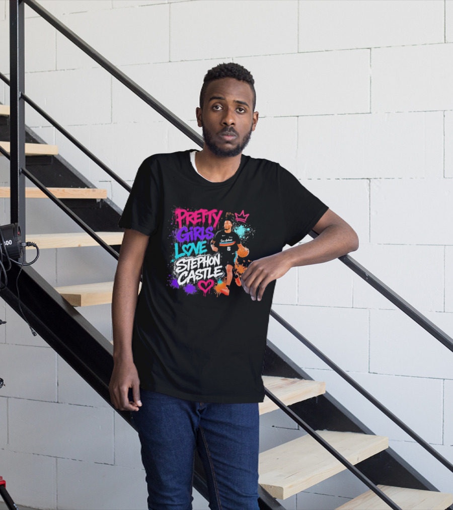 San Antonio Spurs Pretty Girls Love Stephon Castle Basketball T-Shirt