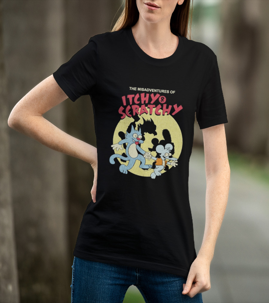 The Misadventures Of Itchy Scratchy Cartoon Characters T-Shirt