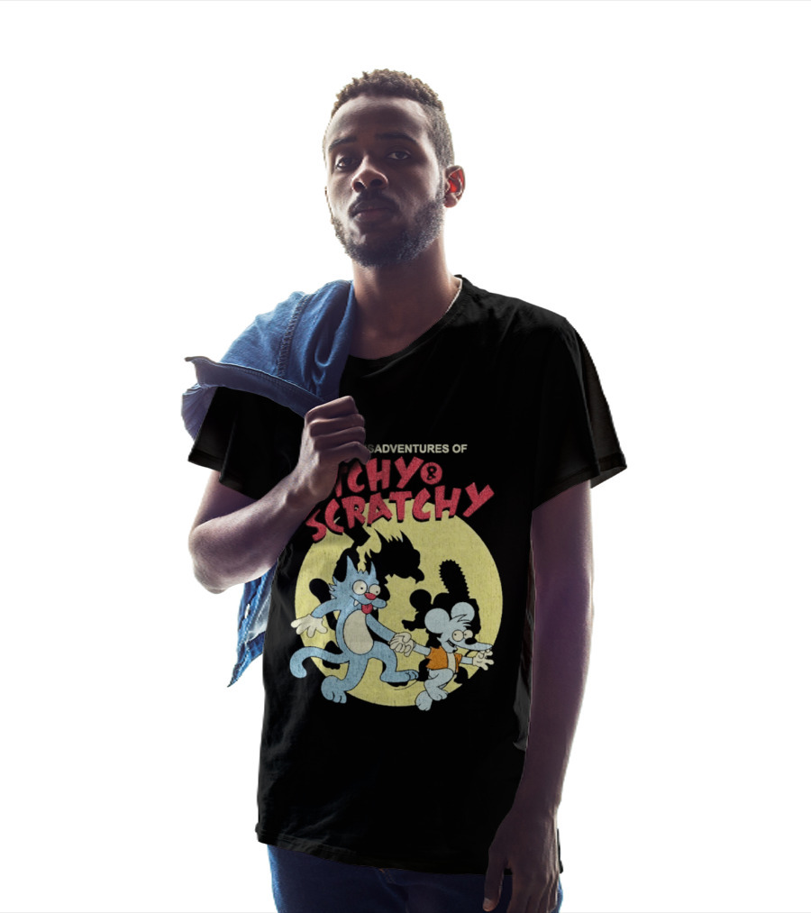 The Misadventures Of Itchy Scratchy Cartoon Characters T-Shirt