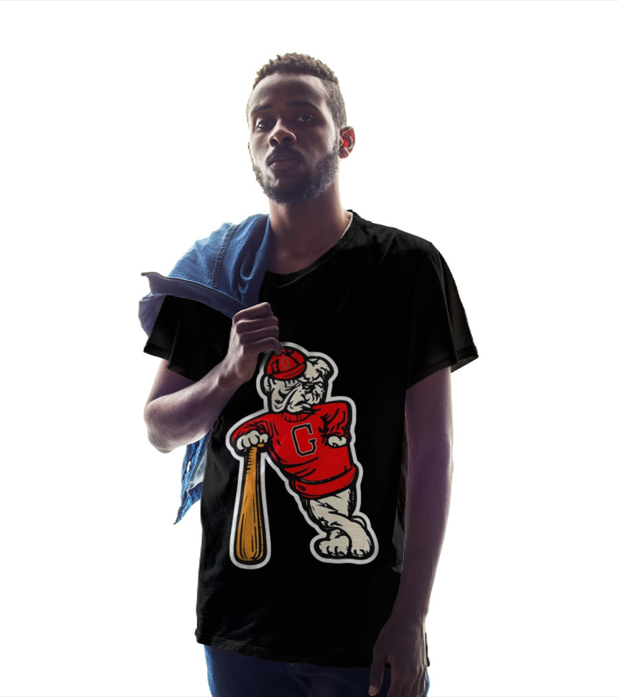 University Of Georgia Bulldogs Baseball Mascot Vintage Collegiatejára T-Shirt