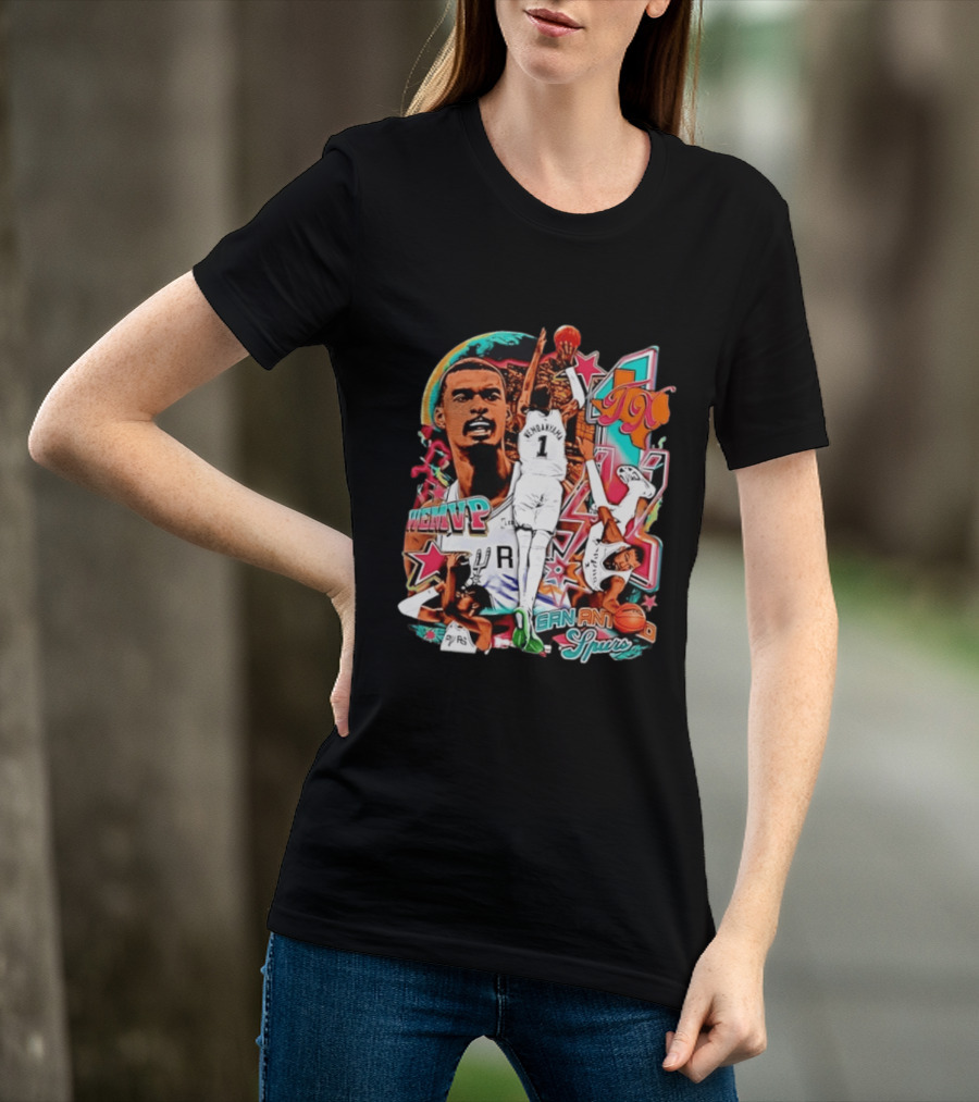Wembanyama WEMVP San Antonio Spurs Basketball Action TX T-Shirt