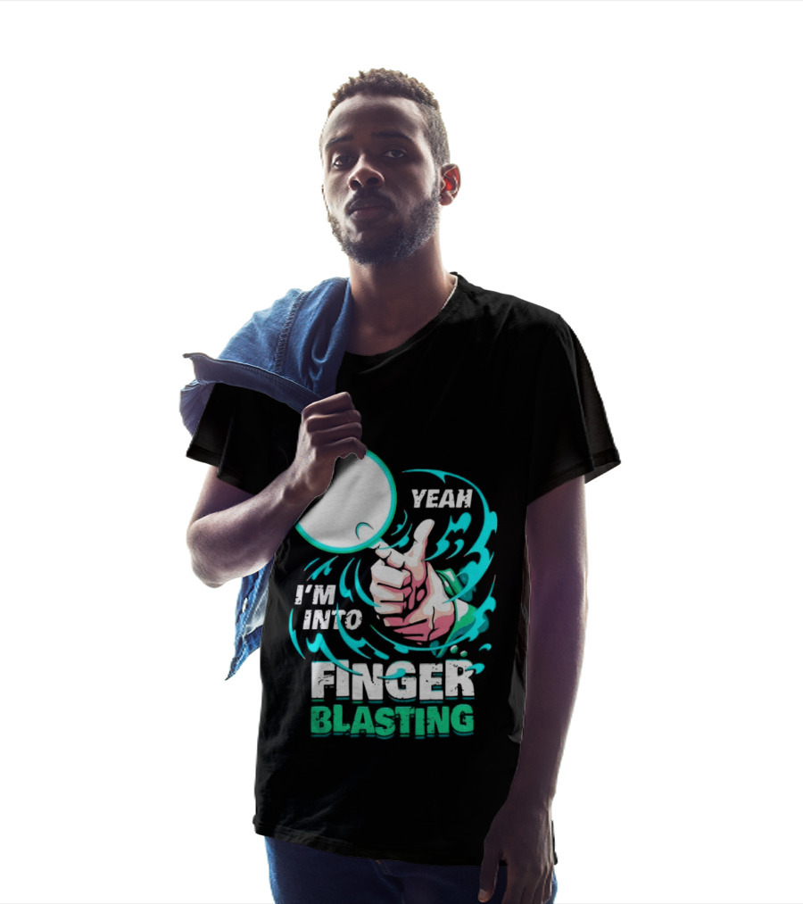 Yeah I Am Into Finger Blasting Cartoon Thumbs Up Spiral T-Shirt