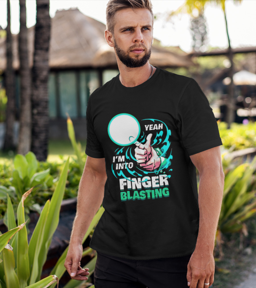 Yeah I Am Into Finger Blasting Cartoon Thumbs Up Spiral T-Shirt
