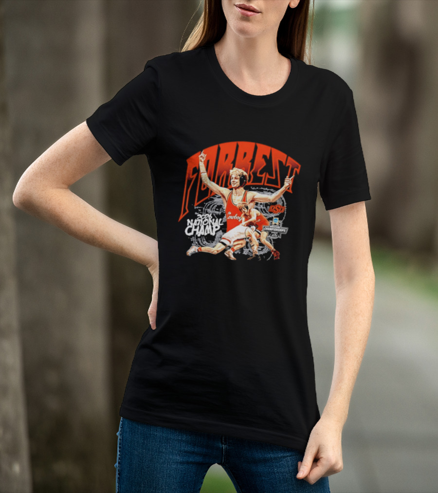 Jax Forrest Oklahoma State Cowboys Wrestling 2026 National Champ T-Shirt