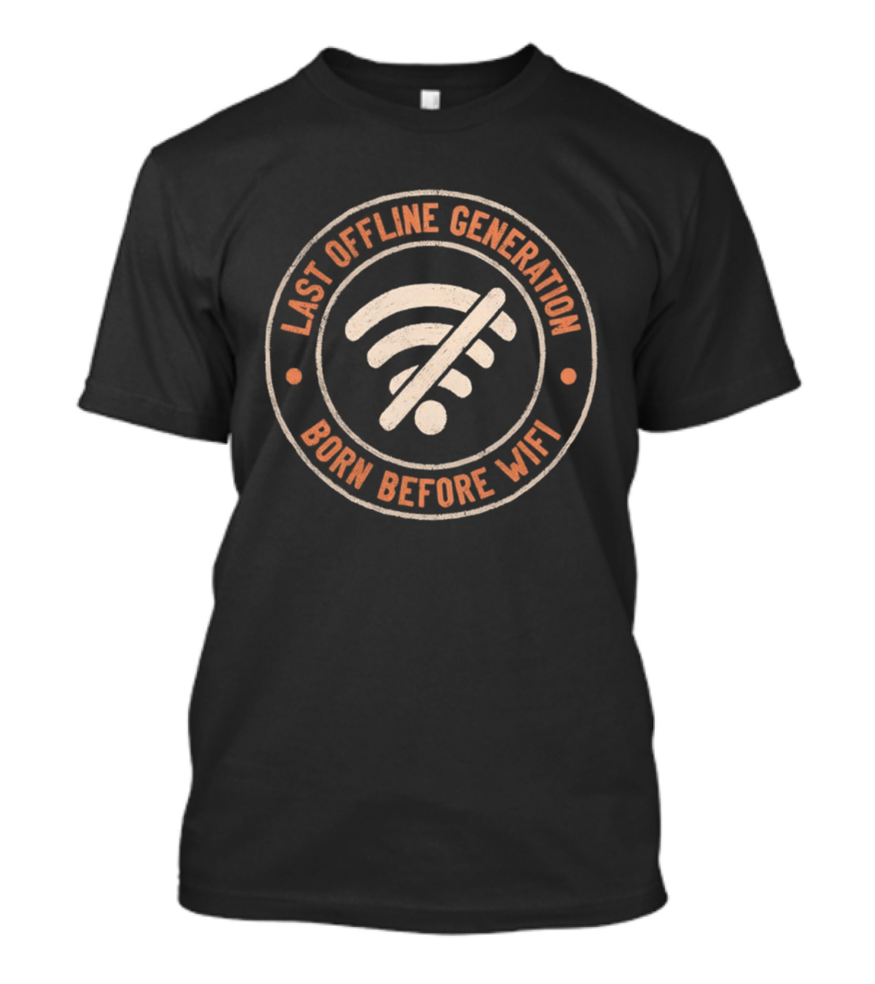 Last Offline Generation Born Before Wifi Retro Wifi T-Shirt