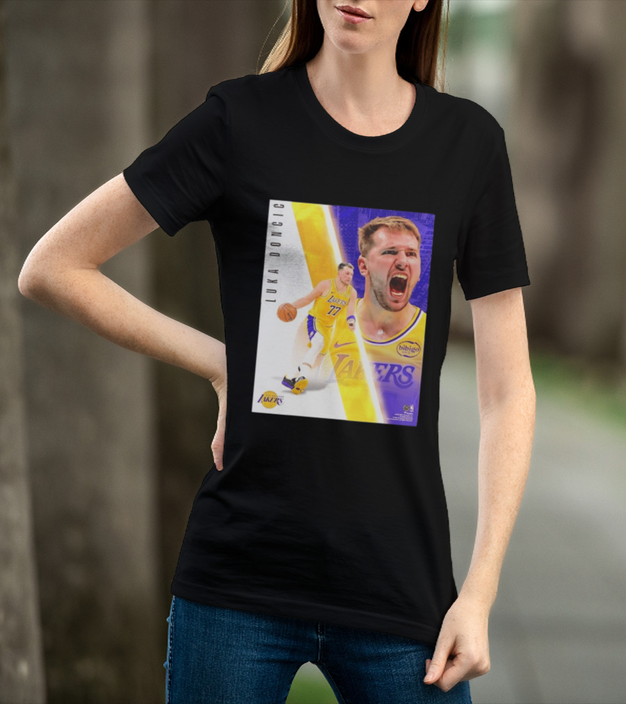 Luka Doncic 77 Los Angeles Lakers Basketball Energetic T-Shirt