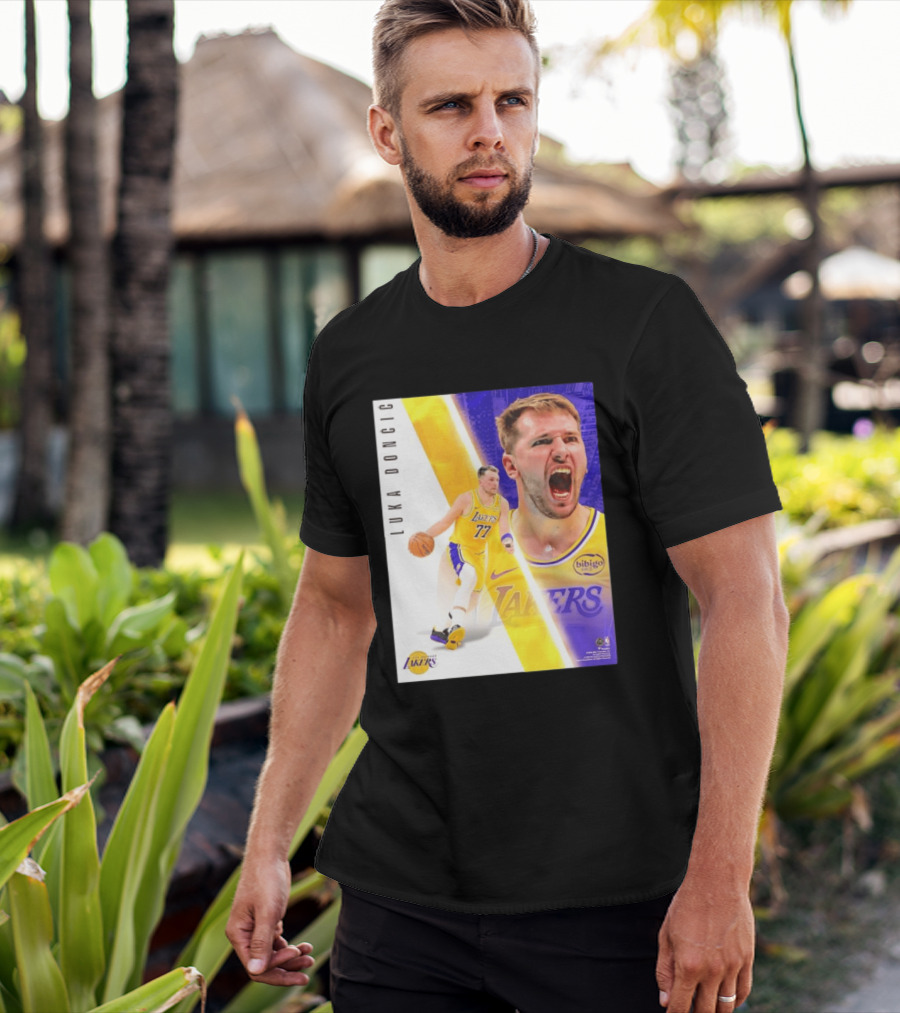 Luka Doncic 77 Los Angeles Lakers Basketball Energetic T-Shirt