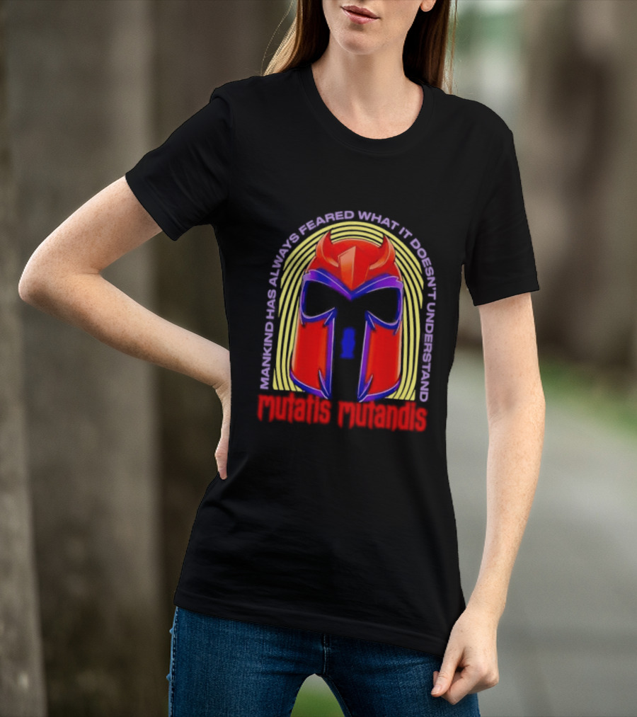 Mutatis Mutandis Mankind Has Always Feared What It Doesn't Understand Red Mask T-Shirt