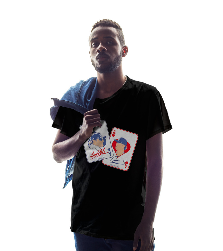 New York Yankees Gerrit Cole Cam Schlittler Pocket Aces Playing Cards T-Shirt