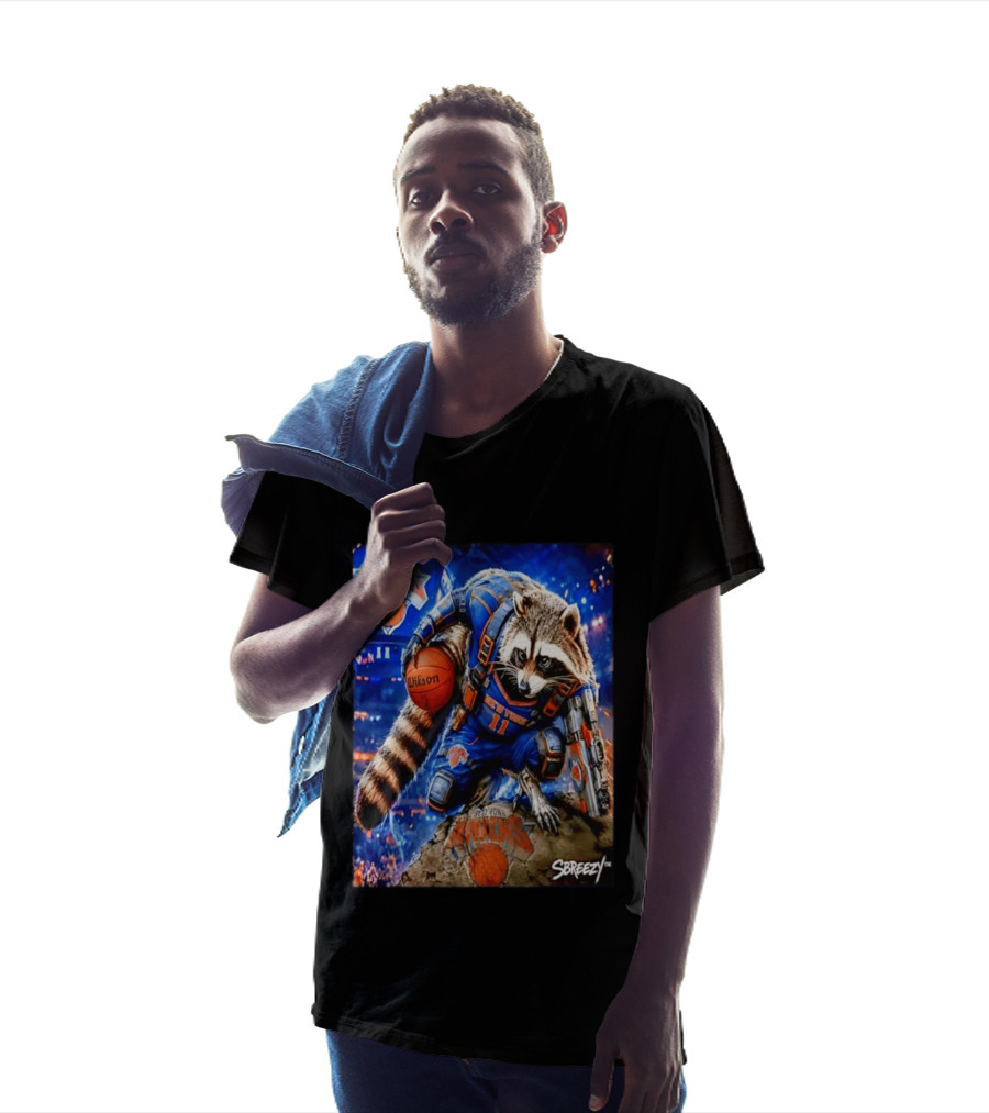 Rocket Raccoon New York Knicks NBA Basketball 11 S Breezy Wilson T-Shirt