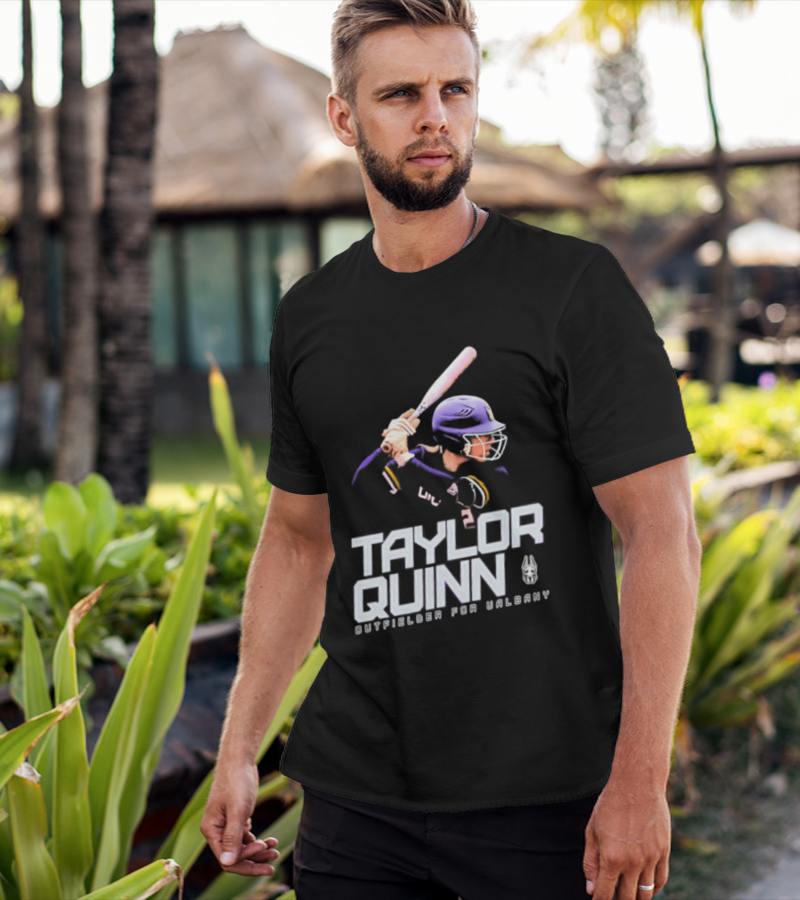 Taylor Quinn UAlbany Outfielder Baseball Sports T-Shirt
