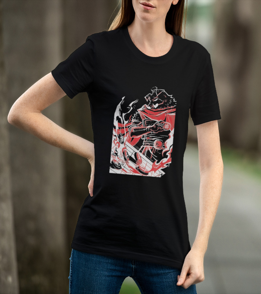 Technoblade Of War Gamer Tribute Epic Medieval Style Scarf And Flames T-Shirt