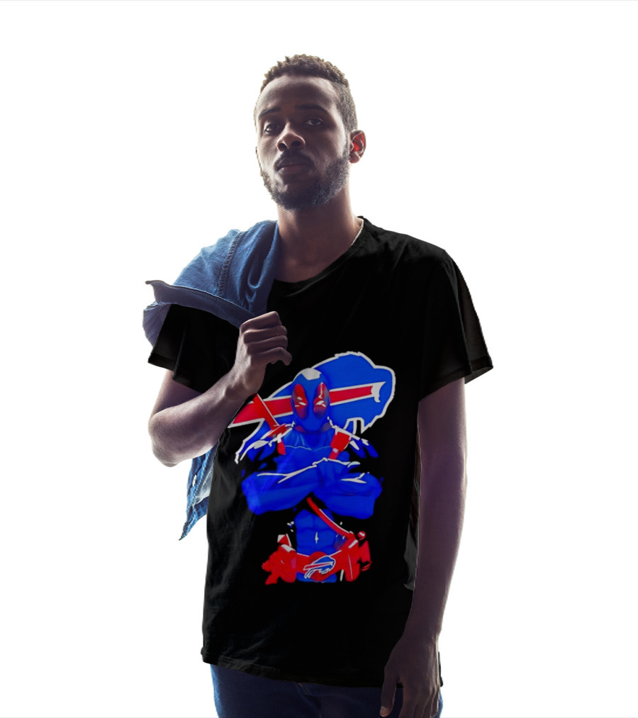 Deadpool Meditation Buffalo Bills Super Hero Football Fan T-Shirt