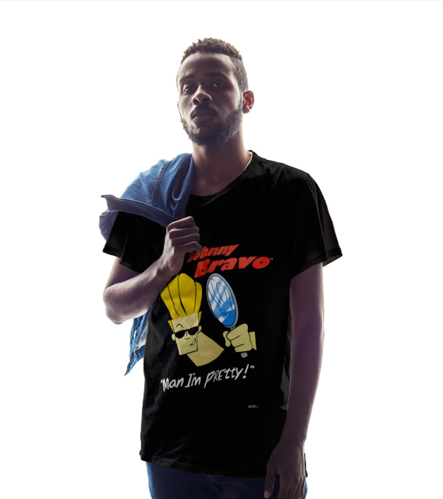 Johnny Bravo Man I'm Pretty Magnifying Mirror T-Shirt
