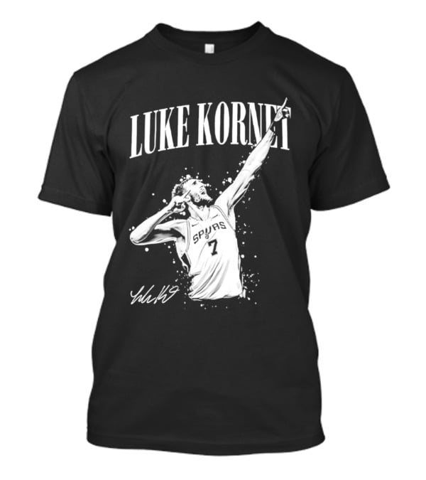 Luke Kornet San Antonio Basketball Number 7 Signature T-Shirt