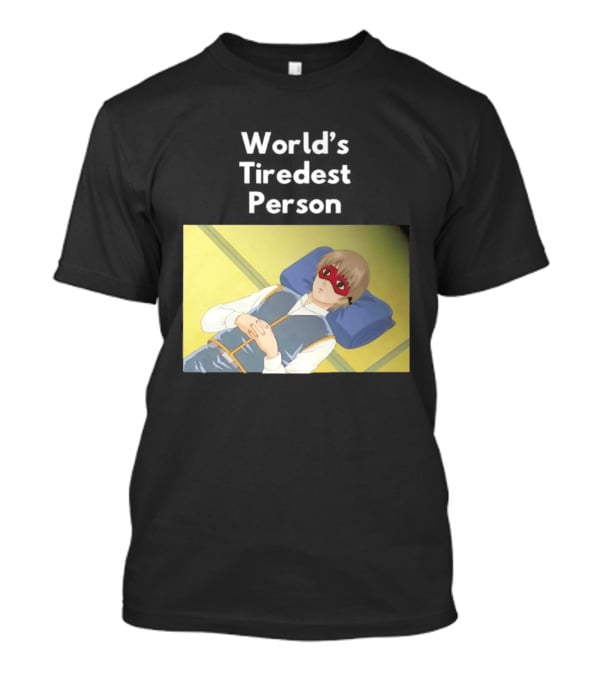 Okita Sougo World's Tiredest Person Anime Character Relaxing T-Shirt
