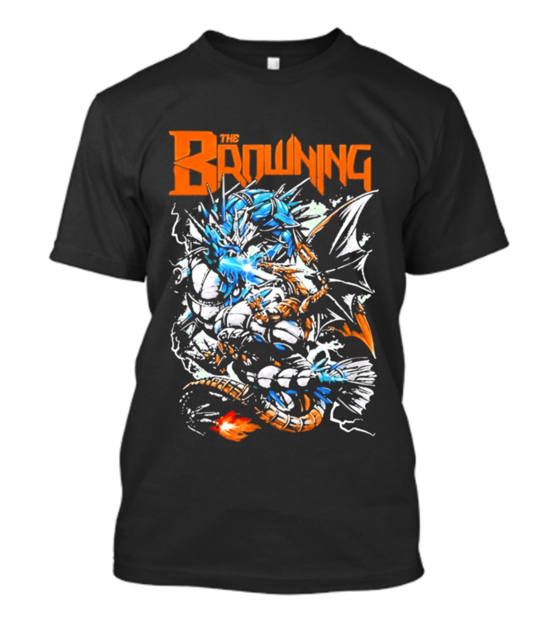 The Browning Cybernetic Dragon Sci Fi Fantasy Heavy Metal Battle T-Shirt
