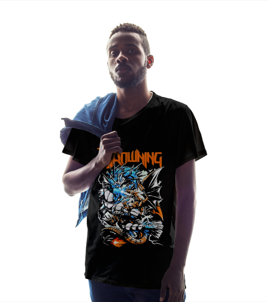 The Browning Cybernetic Dragon Sci Fi Fantasy Heavy Metal Battle T-Shirt