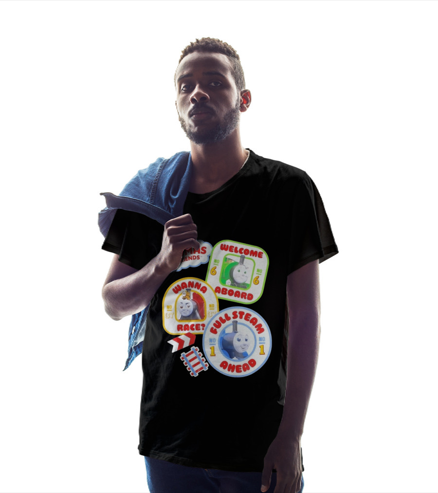 Thomas And Friends Welcome Aboard Full Steam Ahead Wanna Race No 1 No 6 No 37 T-Shirt