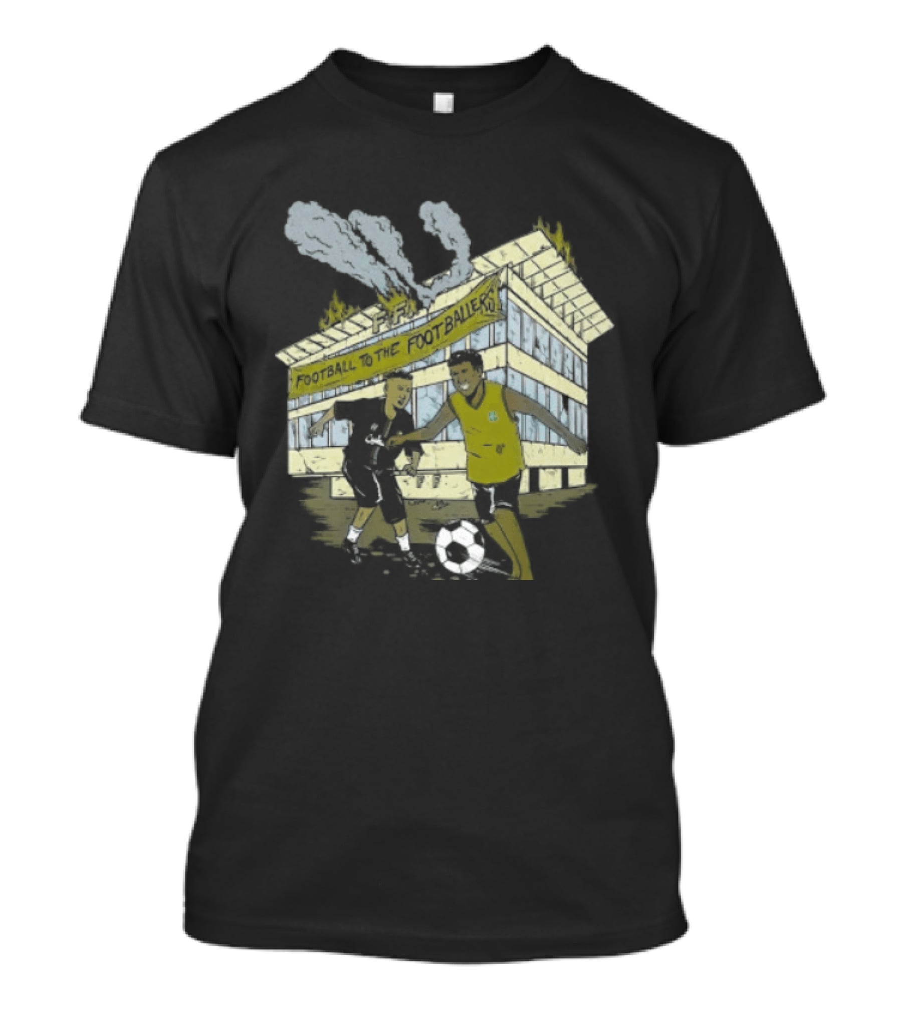 Football To The Footballers Players Soccer Stadium Scene T-Shirt