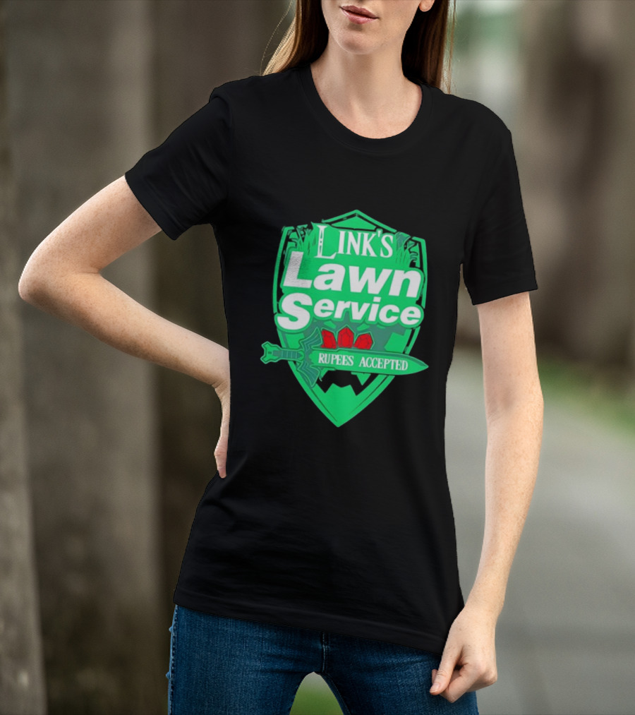 Link's Lawn Service Rupees Accepted The Legend Of Zelda Master Sword T-Shirt