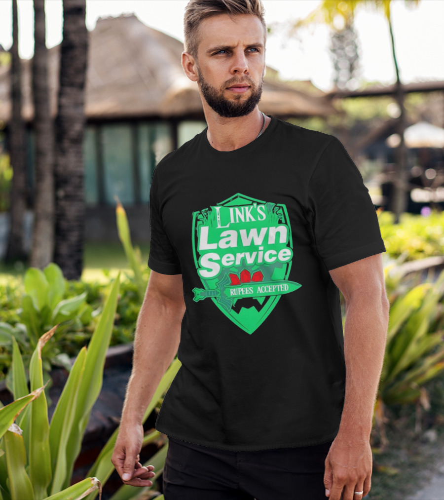 Link's Lawn Service Rupees Accepted The Legend Of Zelda Master Sword T-Shirt