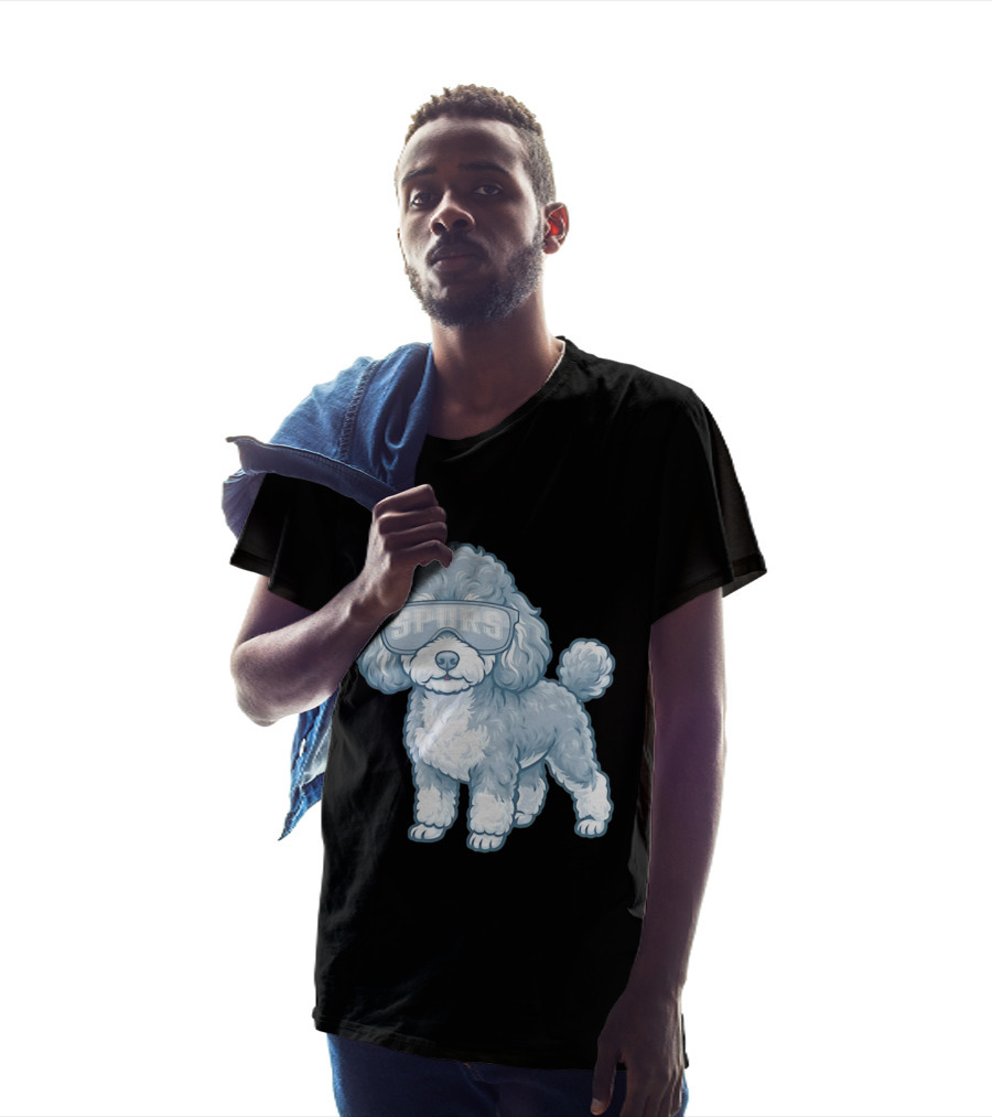 San Antonio Spurs Teacup Poodle With Goggles T-Shirt