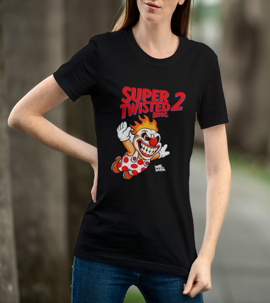 Super Twisted 2 Bros Sweet Tooth Twisted Metal Video Game Mashup T-Shirt