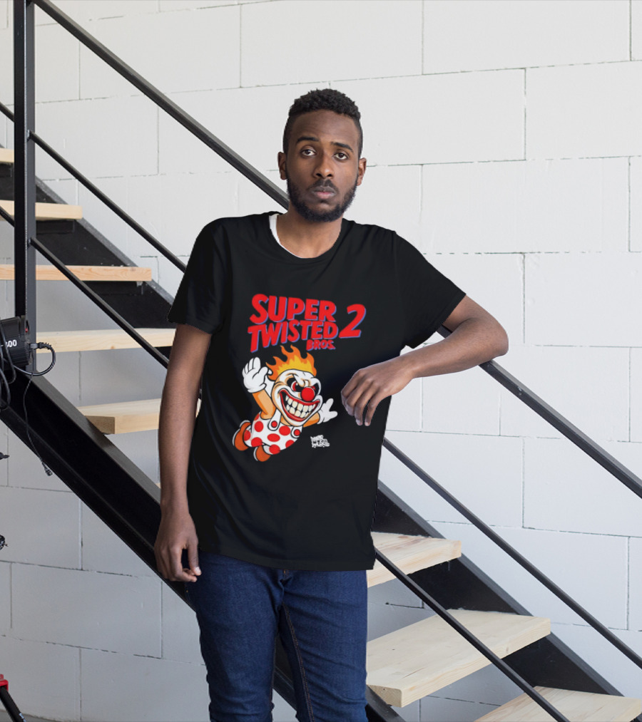Super Twisted 2 Bros Sweet Tooth Twisted Metal Video Game Mashup T-Shirt