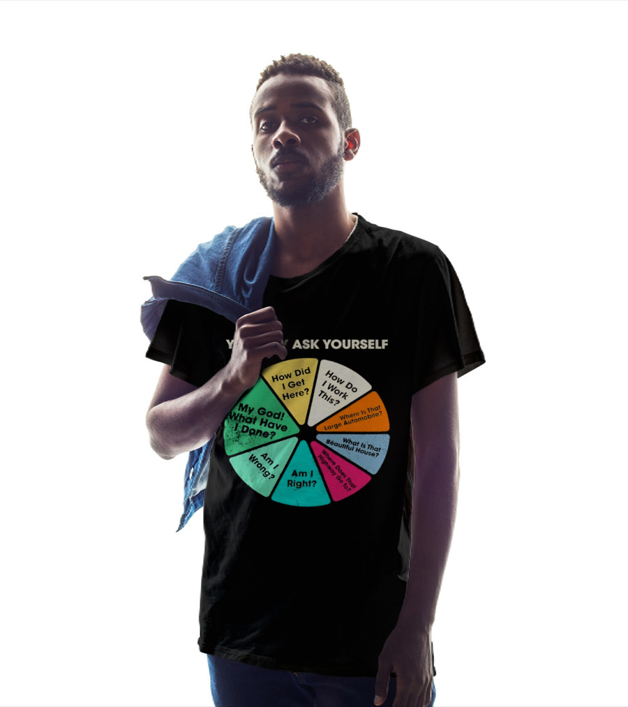 Talking Heads Pie Chart Lyrics You May Ask Yourself Once In A Lifetime T-Shirt