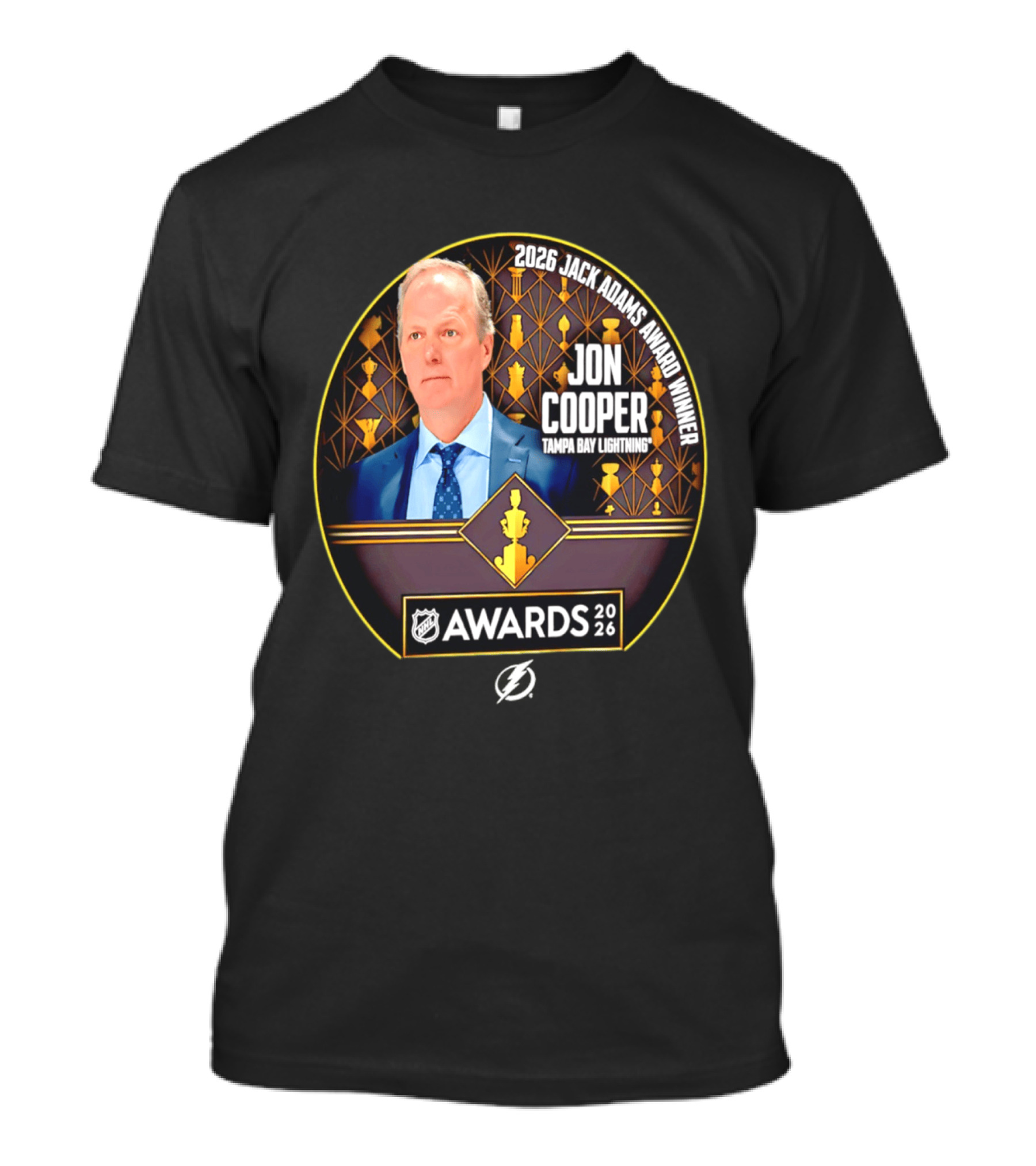 2026 Jack Adams Award Winner Jon Cooper Tampa Bay Lightning NHL Awards T-Shirt