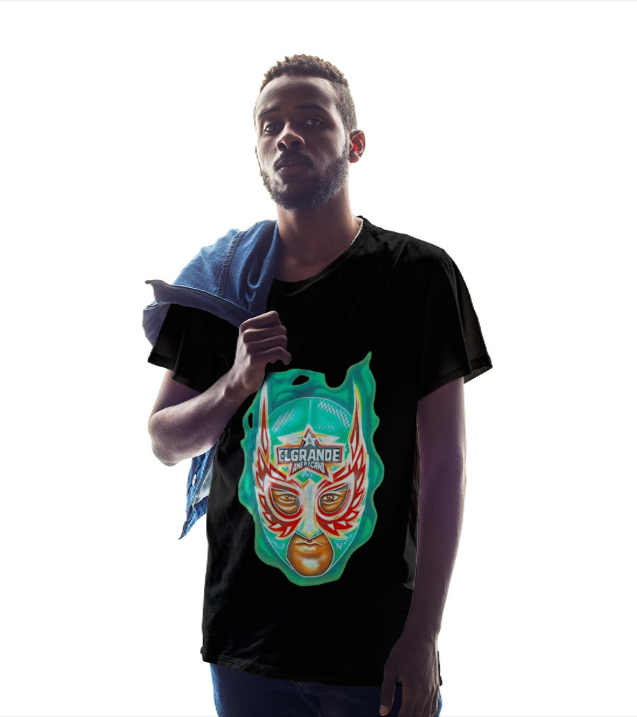 El Grande Americano Luchador Mask Art Bright T-Shirt