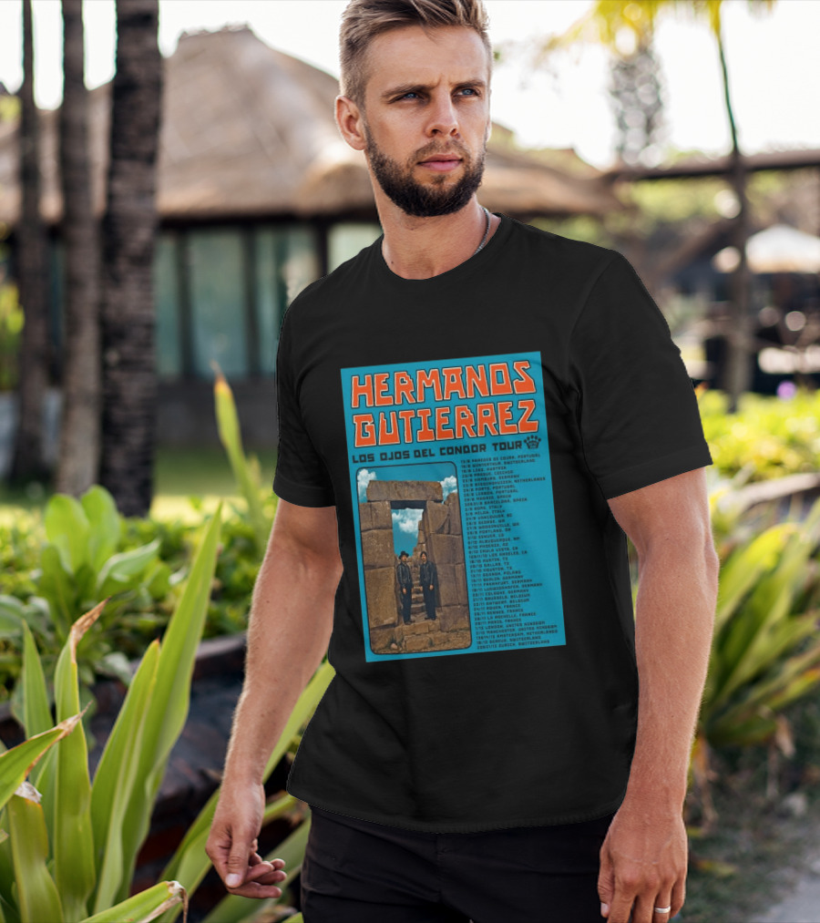 Hermanos Gutierrez Los Ojos Del Condor Tour 2026 Portugal Switzerland Germany Netherlands Spain USA Mexico Canada T-Shirt