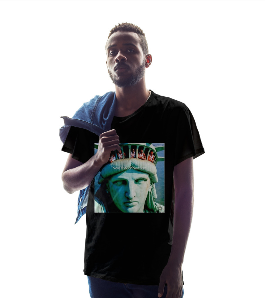 New York Knicks Jalen Brunson Karl Anthony Towns OG Anunoby Mikal Bridges Josh Hart Statue Of Liberty New York Or Nowhere T-Shirt