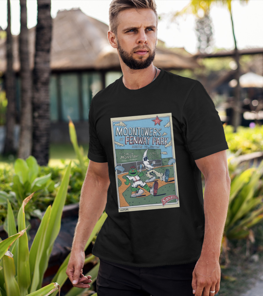 Moontowers At Fenway Park June 8 2026 Austin To Boston The Green Monstah Sandlot T-Shirt