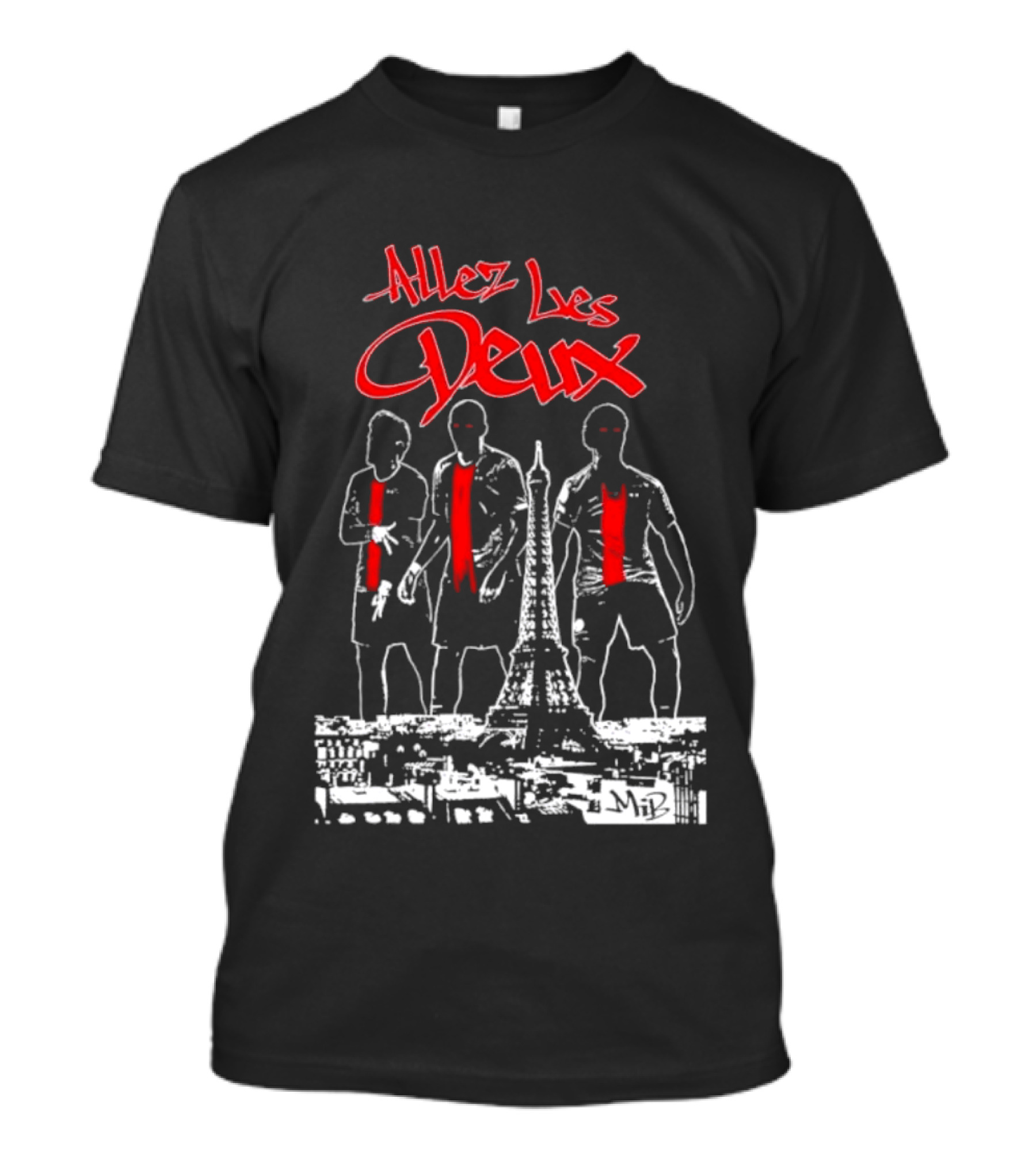 Allez Les Deux Neymar Lionel Messi Kylian Mbappe Paris Saint Germain T-Shirt