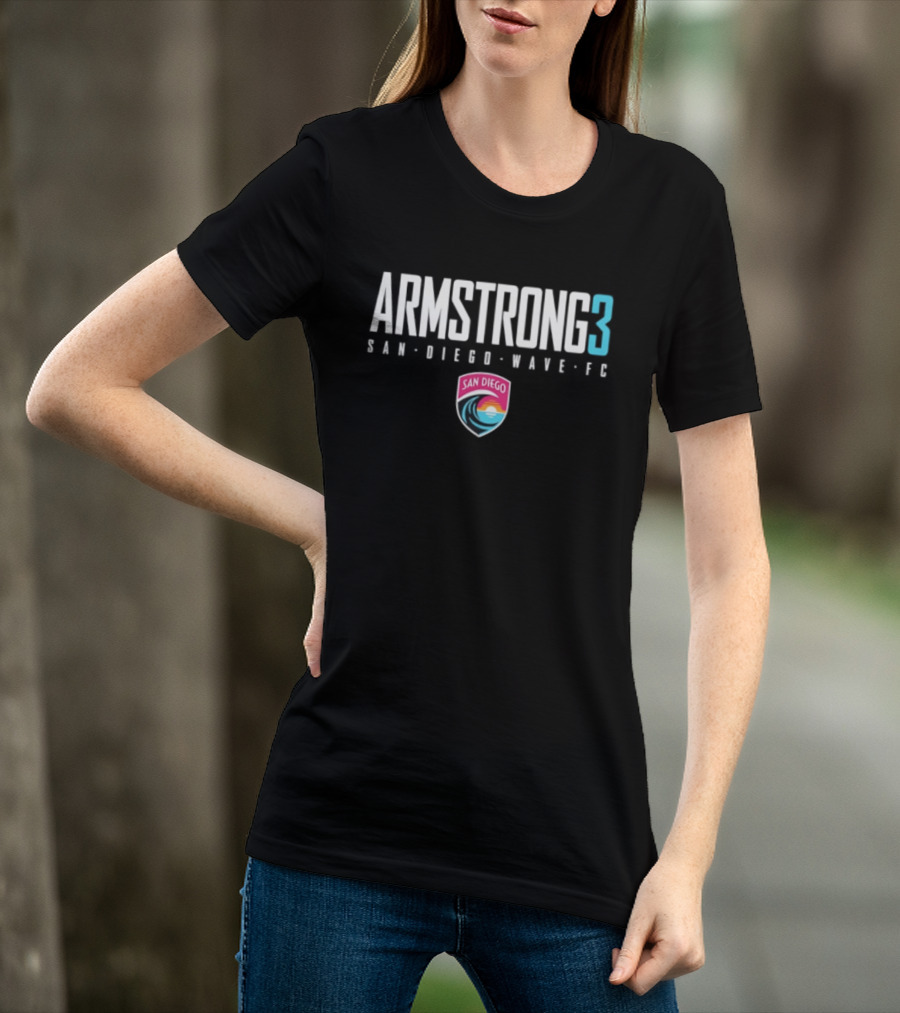 San Diego Wave FC Armstrong 3 Soccer Team Gear T-Shirt