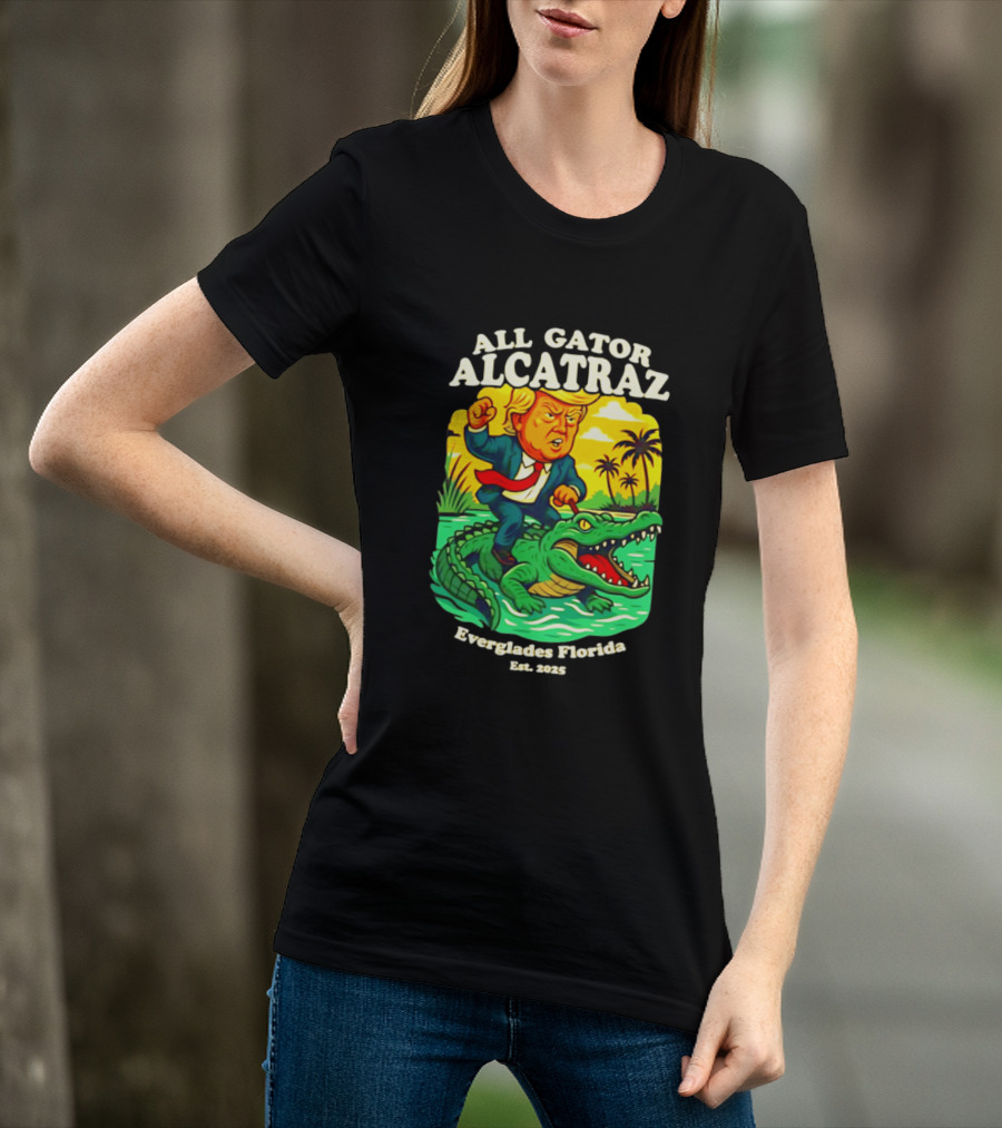 All Gator Alcatraz Everglades Florida Est 2025 T-Shirt
