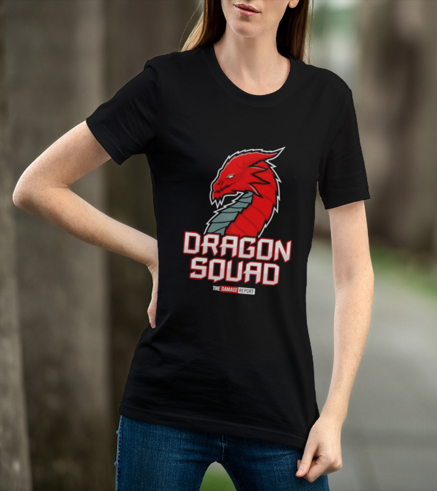 Dragon Squad The Damage Report Red Dragon Head T-Shirt