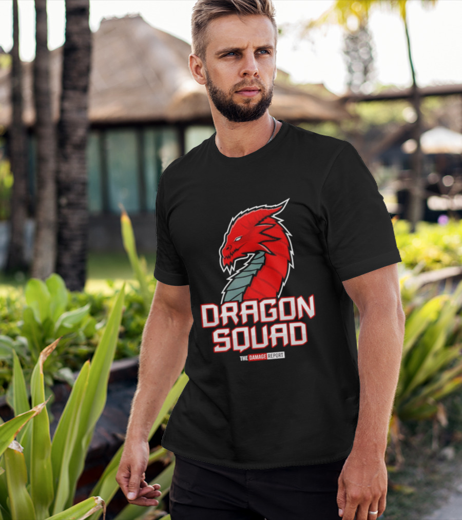 Dragon Squad The Damage Report Red Dragon Head T-Shirt