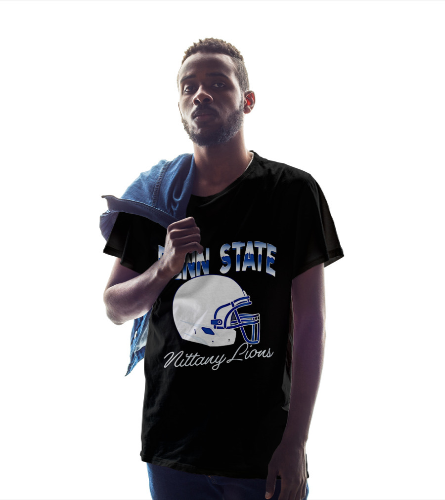 Penn State Nittany Lions Air Brush Helmet Dyme Lyfe Mens T-Shirt