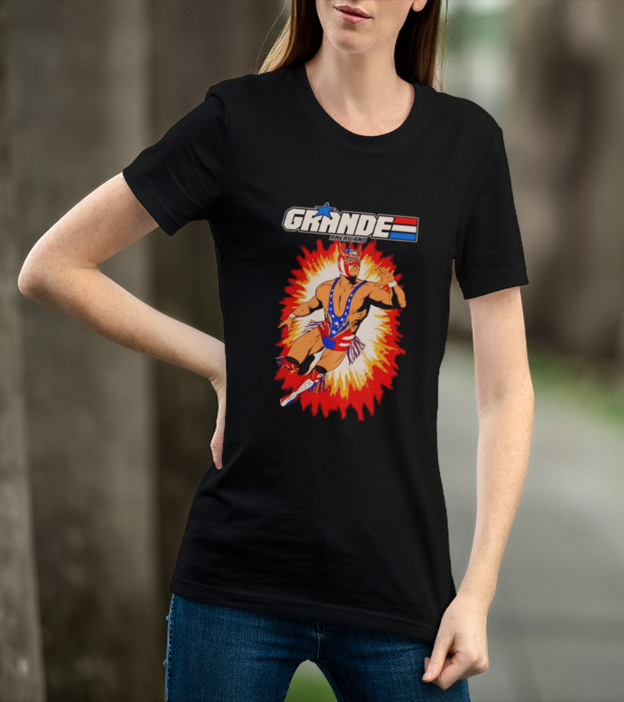 Grande Americano Luchador Wrestling Starburst T-Shirt