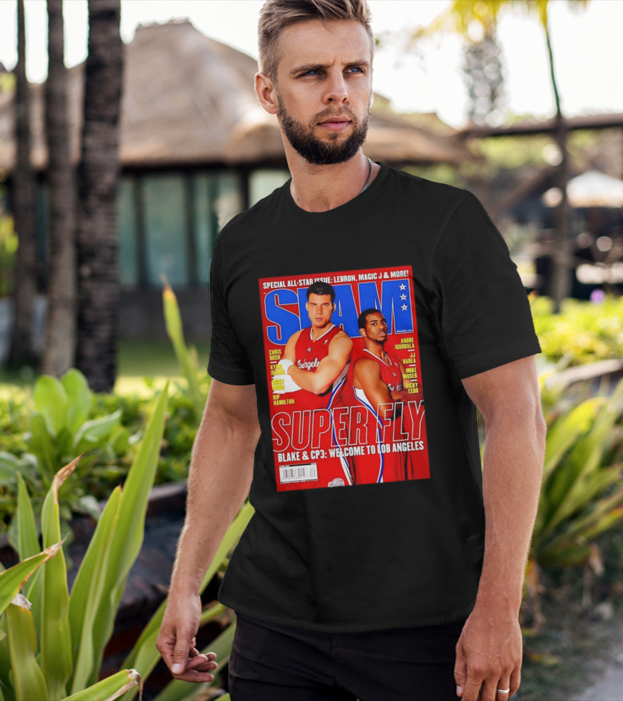 SLAM Magazine Super Fly Blake Griffin Chris Paul Welcome To Lob Angeles T-Shirt