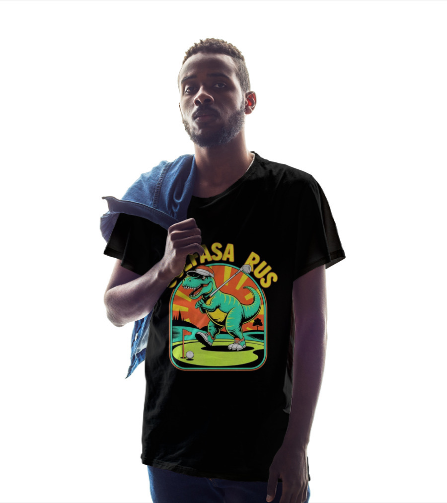 Golfasaurus Rex Dinosaur Golfer On The Course T-Shirt