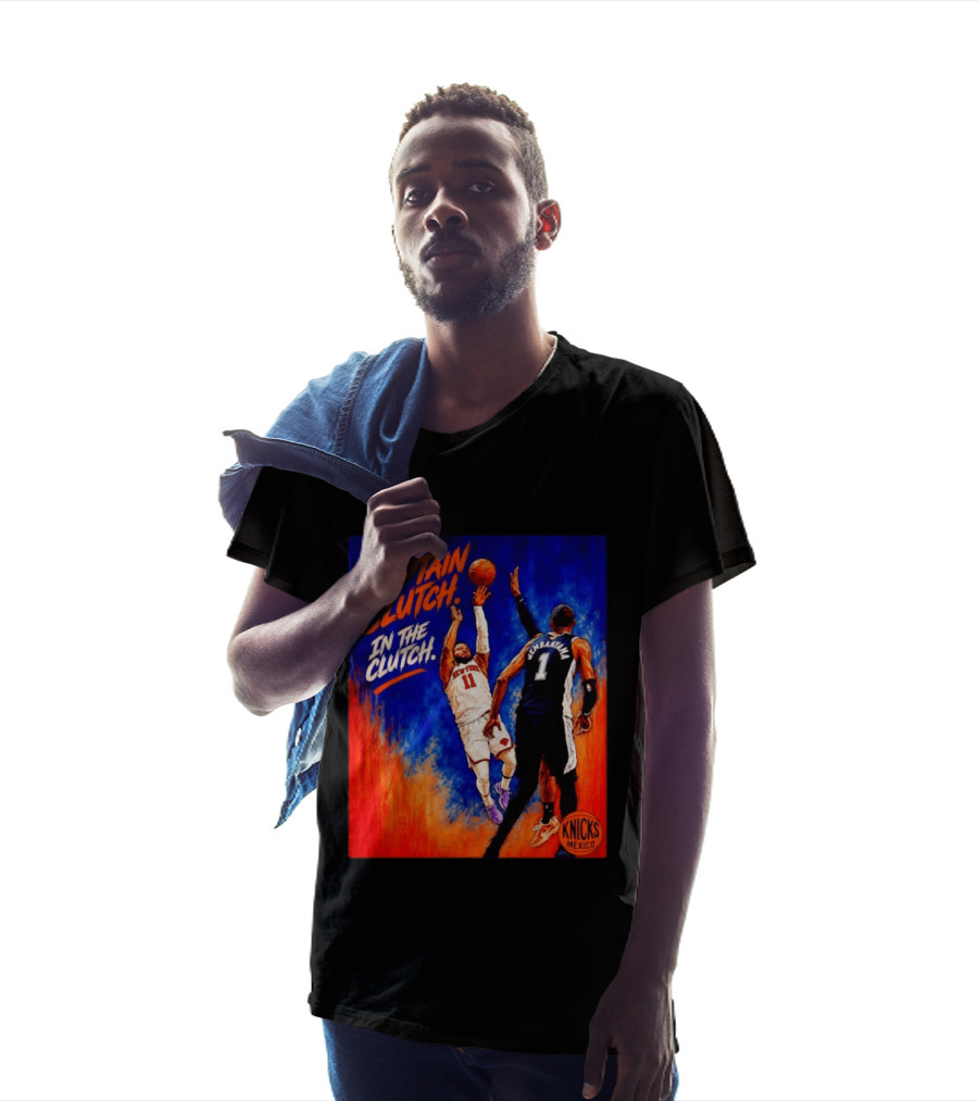 Captain Clutch Jalen Brunson Vs Victor Wembanyama Knicks Basketball Mexico T-Shirt